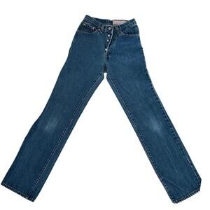 Vintage Levi's 501 Women's Blue High Rise Straight Leg Denim Jeans Size 29X36